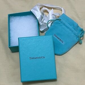Tiffany Jewelry Box (Empty) w/ Pouch & Ribbon